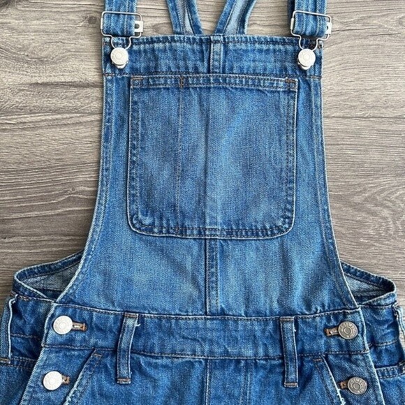 MADEWELL Adirondack Short Overalls XXS Denville Blue Denim Shortalls Festival - Picture 6 of 12